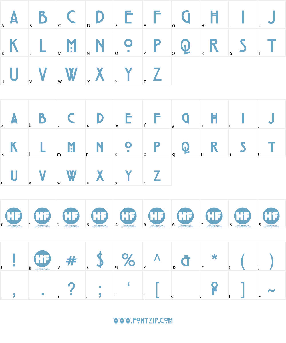 Strong Glasgow Font Character